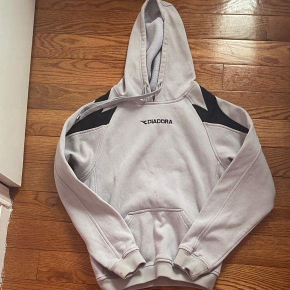 Diadora Other - Diadora Light Gray Hoodie with Black Details